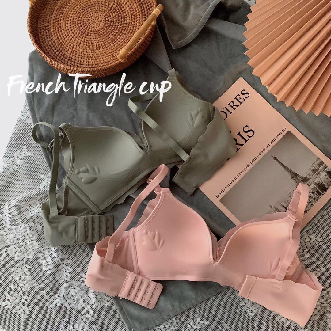 Ladies no steel ring gather sexy bra thin section girl comfortable sexy adjustable bra_img_7