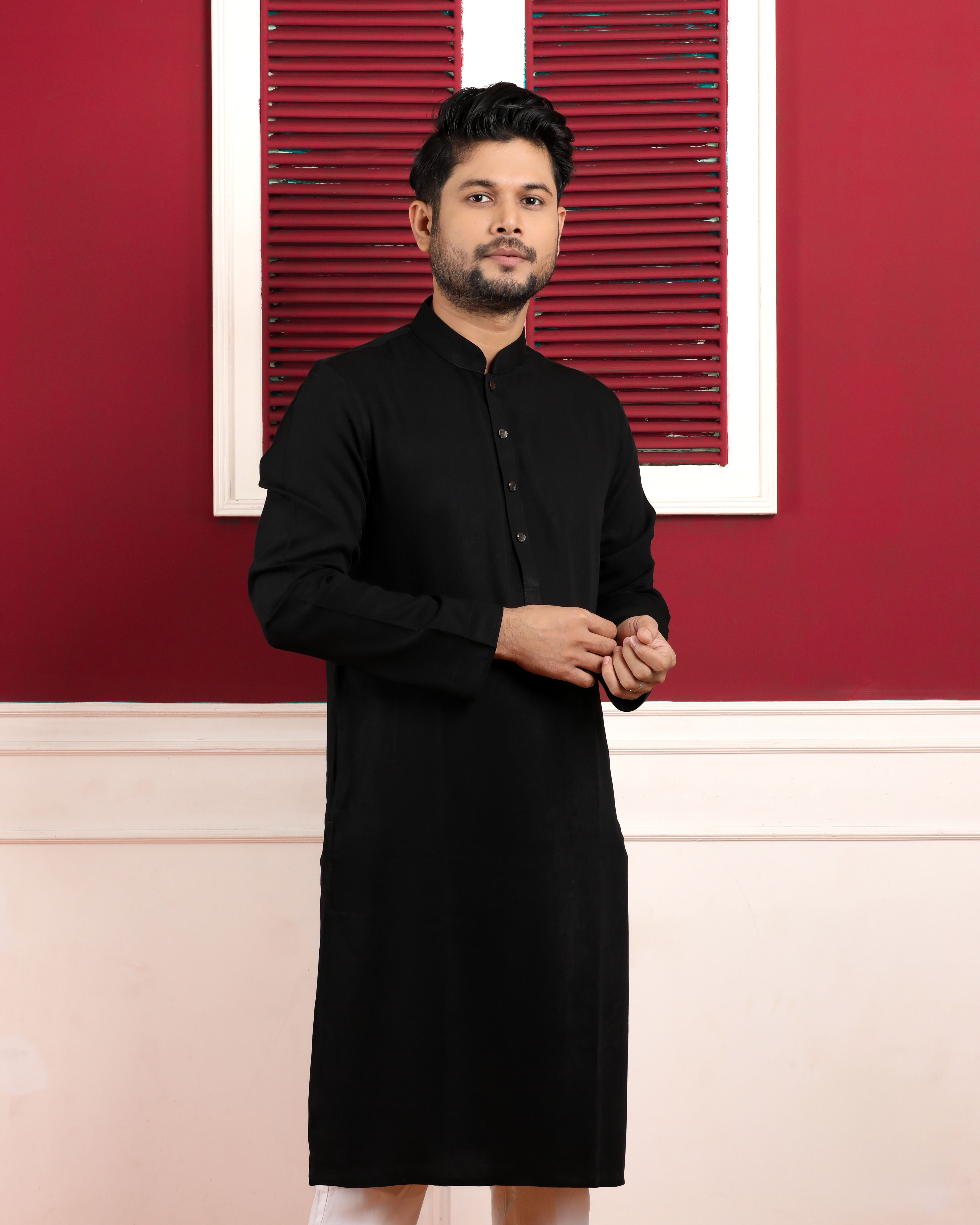 Eternal Elegance Black Panjabi_img_0