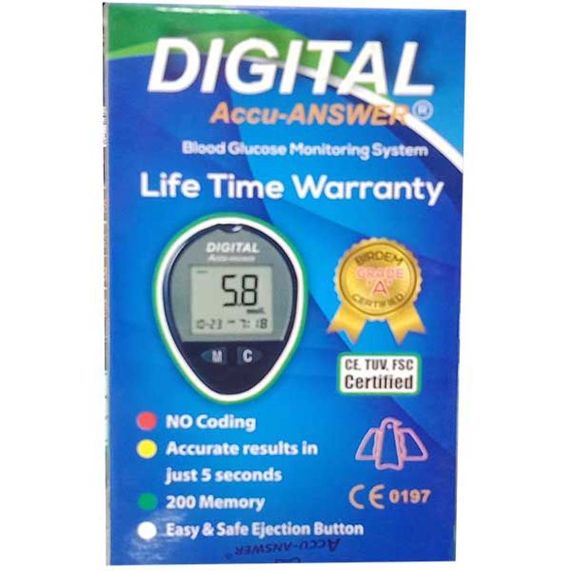 Digital Accu Answer Blood Glucose Monitor