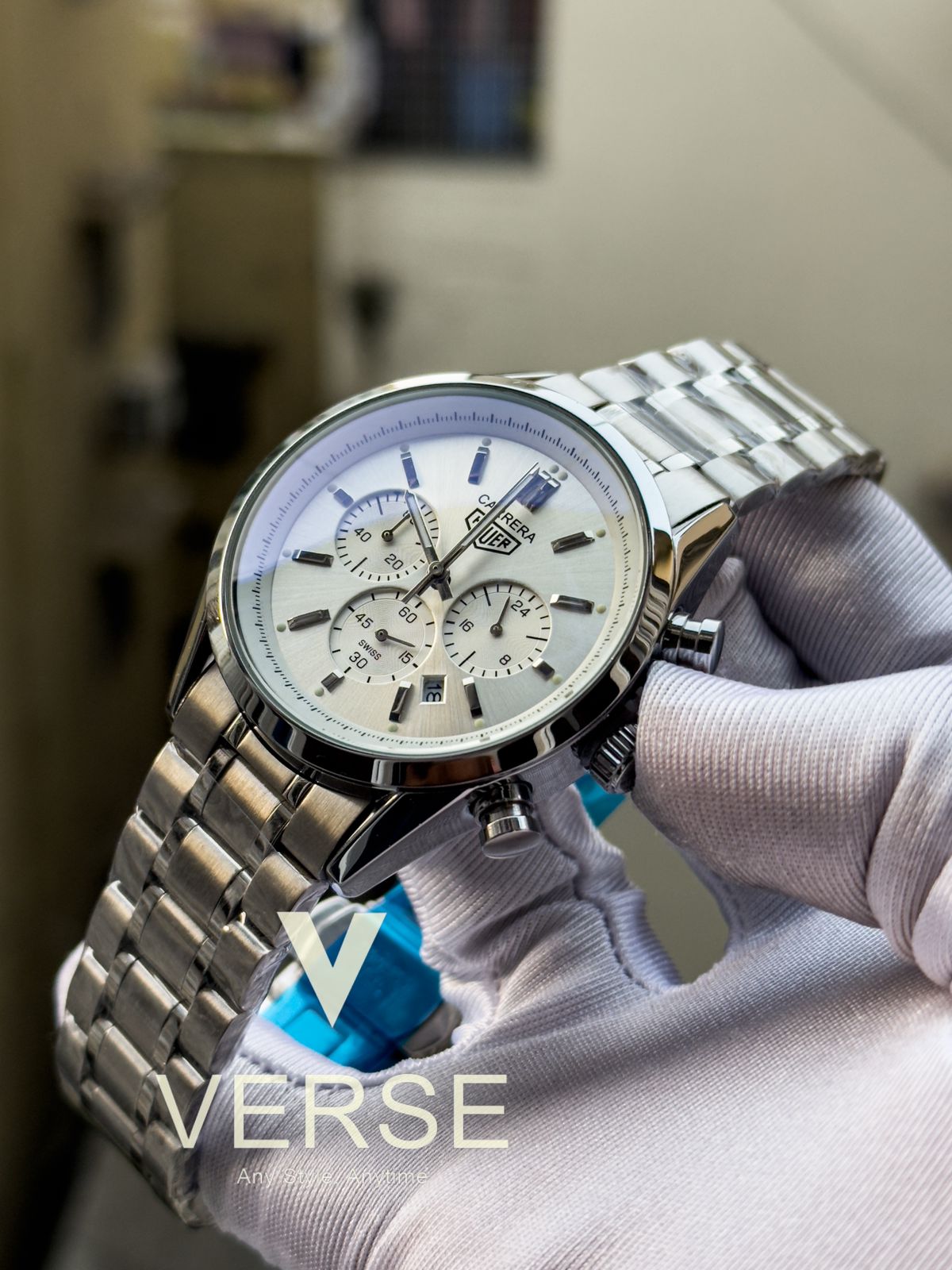 Tagheuer 02 chain white dial