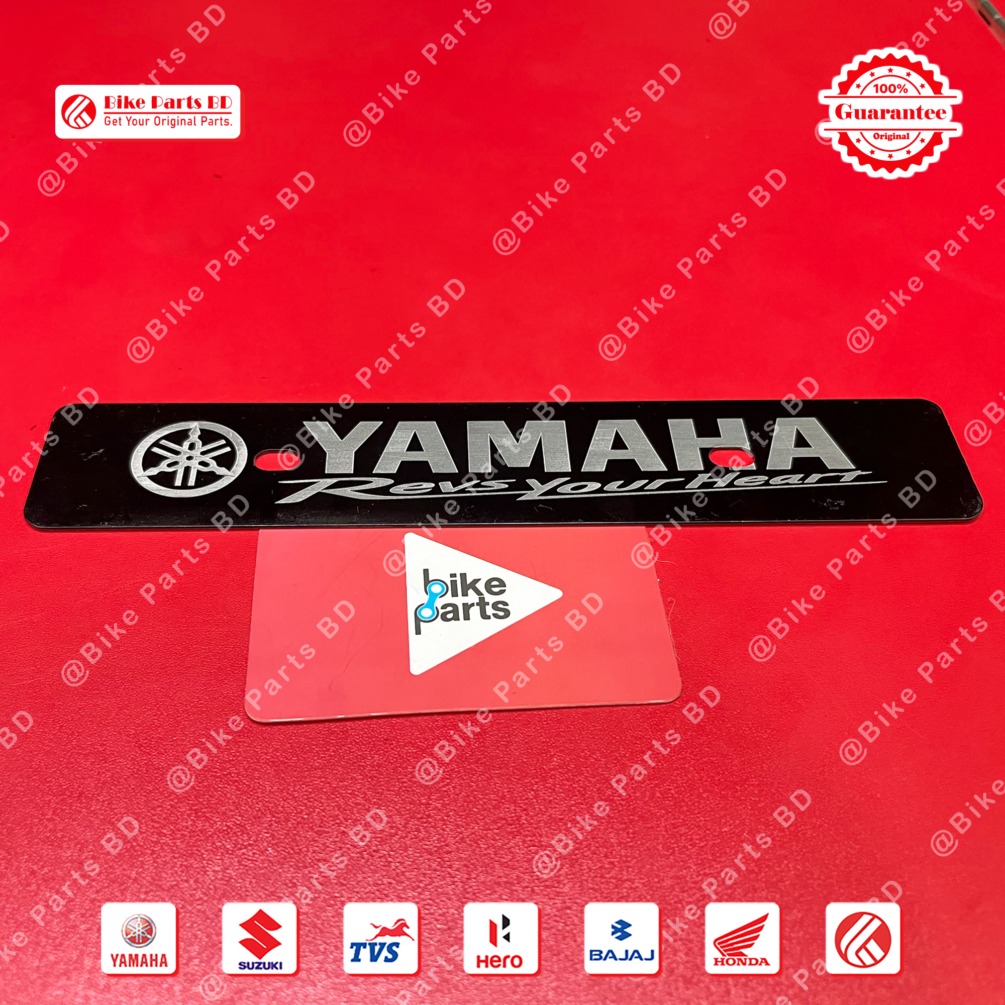 Front Name Plate (After Market) for Yamaha bike.