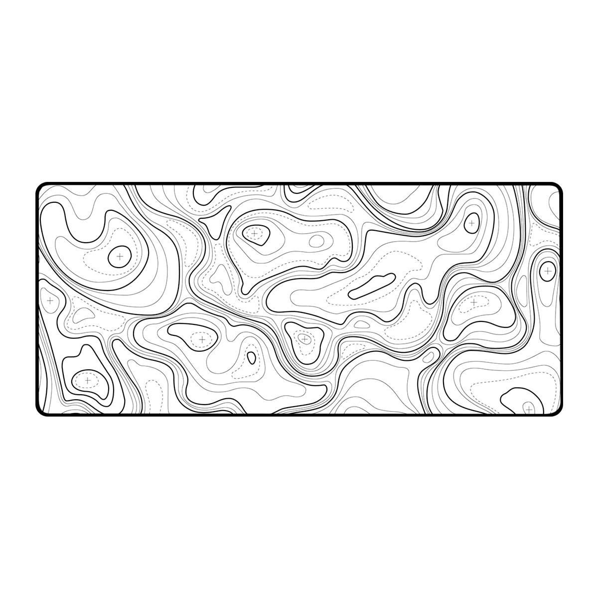 (Sold Out) YUNZII Desk Pad Mouse Mat – White Topographic_img_0