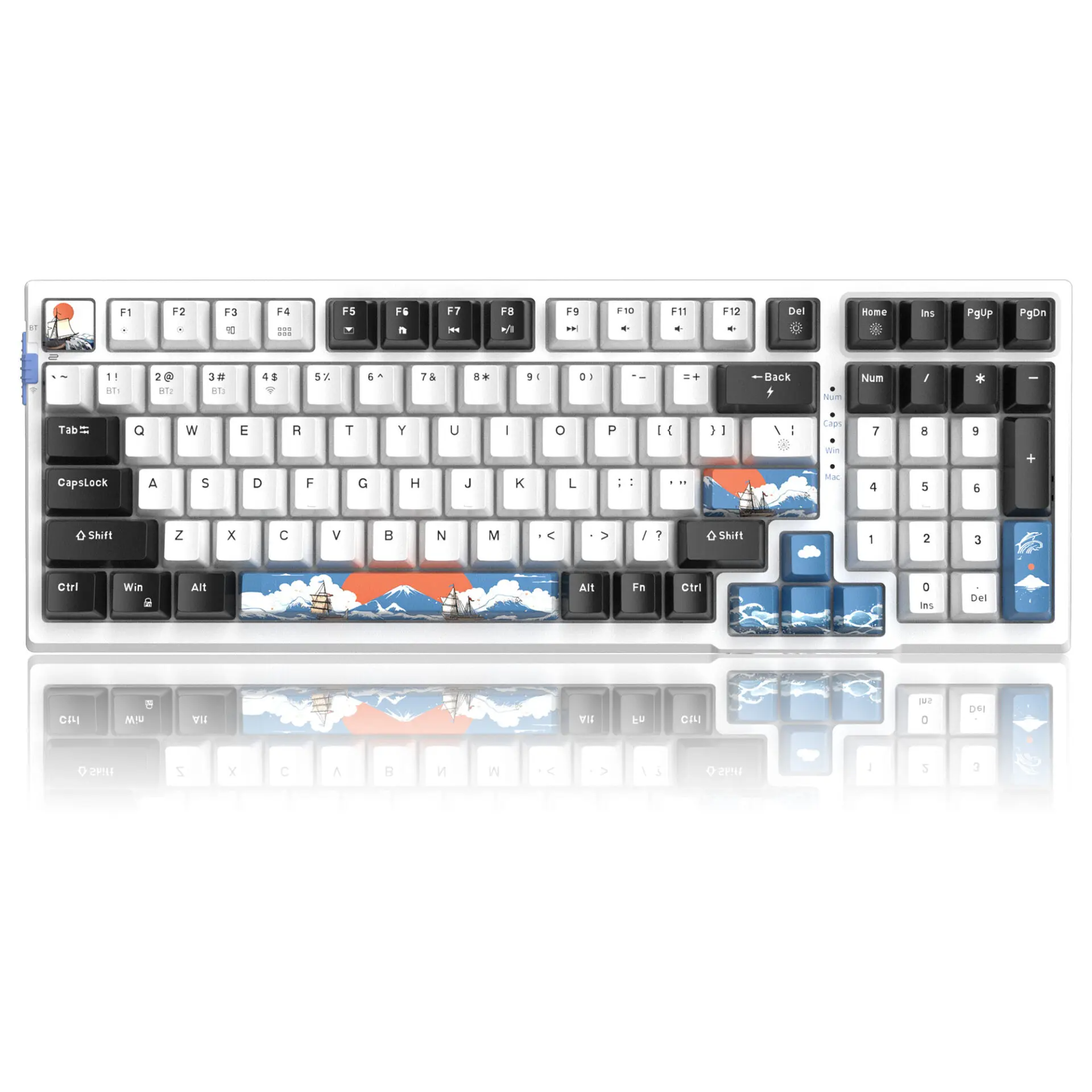 (Sold Out) MageGee SKY98 Wireless Blue Whale Switch Mechanical Keyboard_img_0