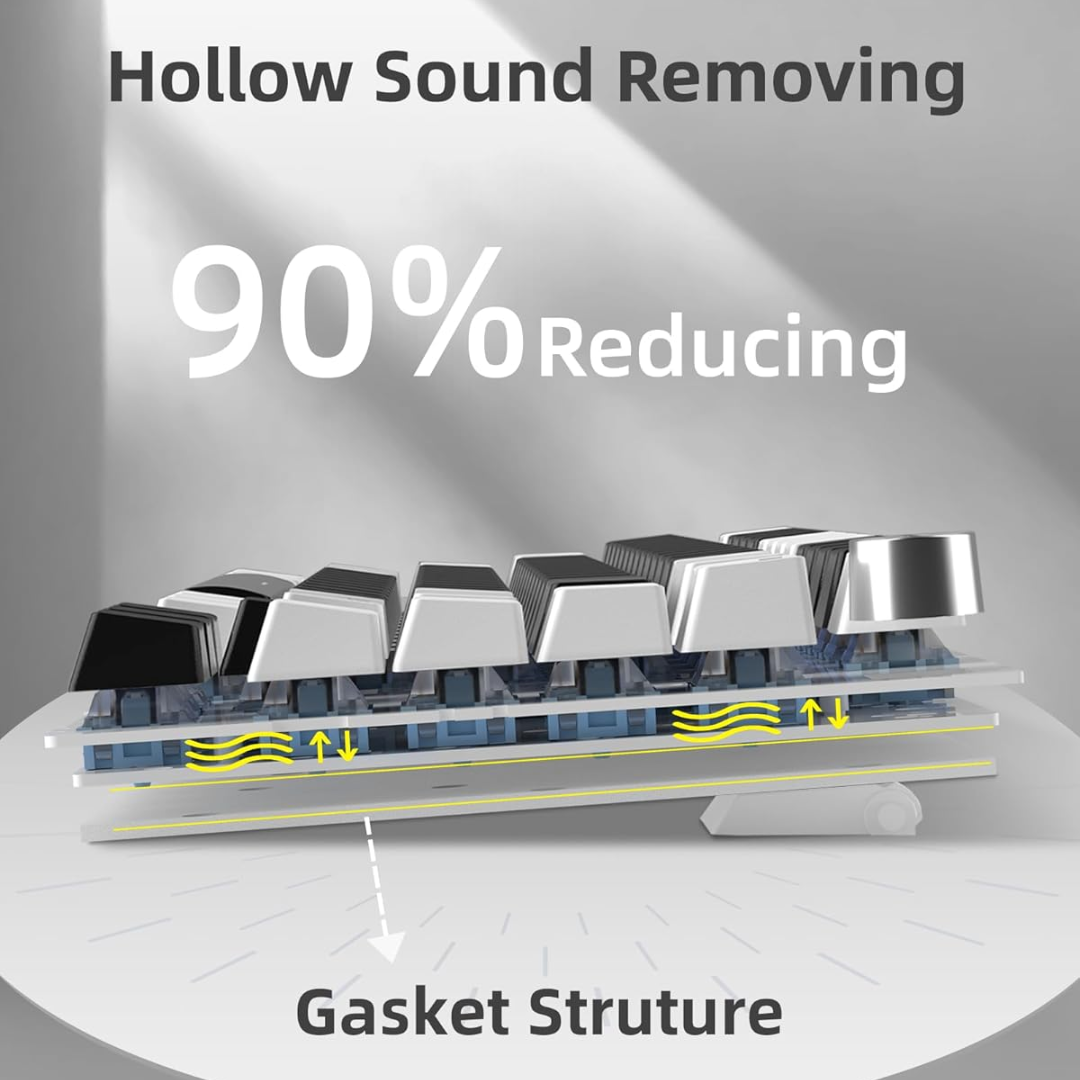 (Stock Out) MageGee Sky81 Tri Mode 75% Wireless Gasket Mechanical Gaming Keyboard_img_2