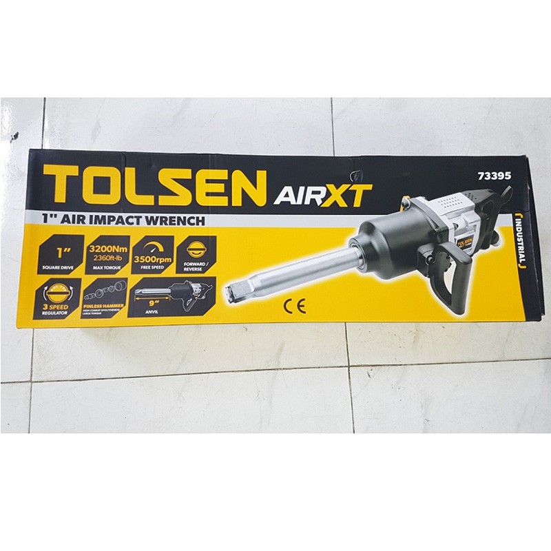 TOLSEN 73395 Long Nose Air Impact Wrench 1" Square Drive (3200Nm Torque) Model: 73395_img_2
