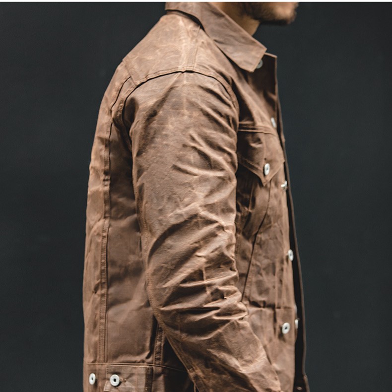 Retro Men's Main Canvas Oil Wax Jacket_img_4
