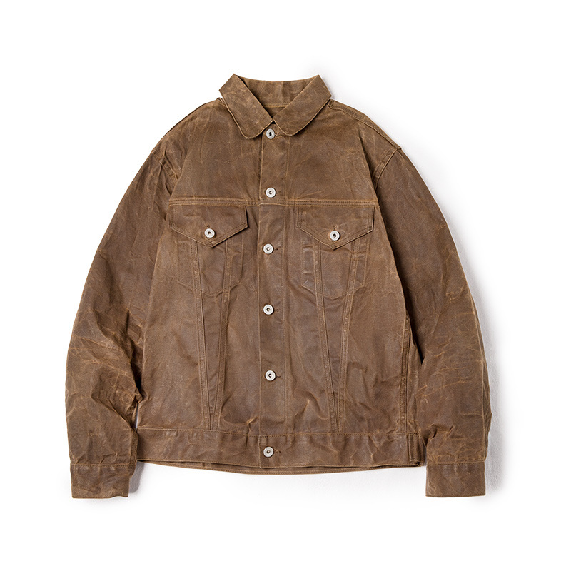 Retro Men's Main Canvas Oil Wax Jacket_img_5