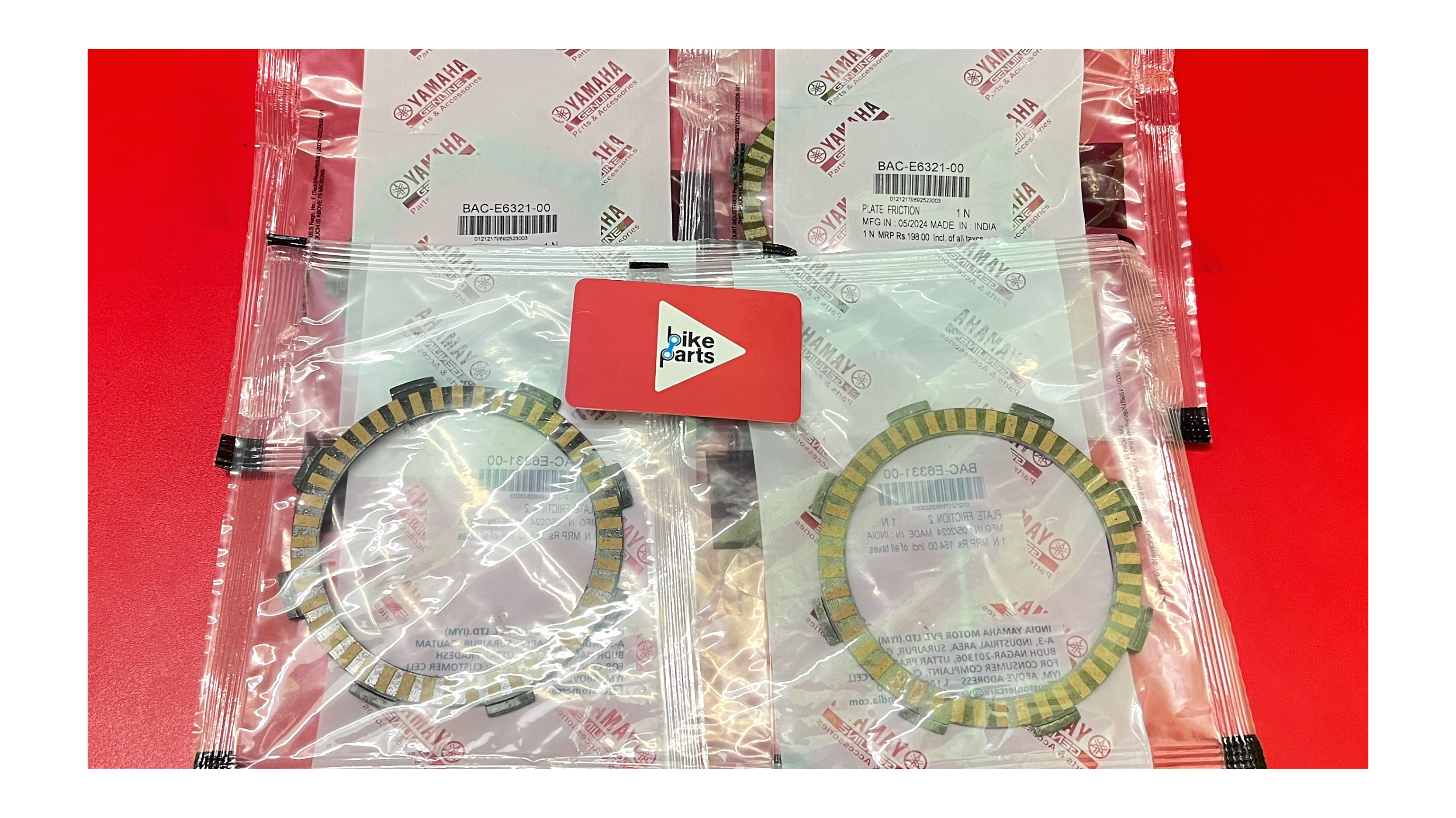 Clutch Plate-B9PE632101 & B9PE633100 for Yamaha FZS V3 (Deluxe) & FZS V4 bike._img_1