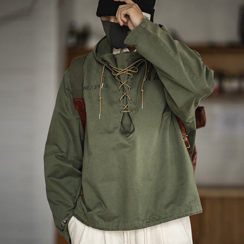 Hooded Pullover Long Sleeve Deck Parker Jacket_img_1