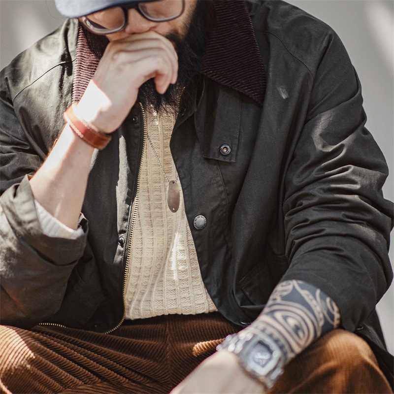 vintage Spey oil wax fishing jacket_img_0