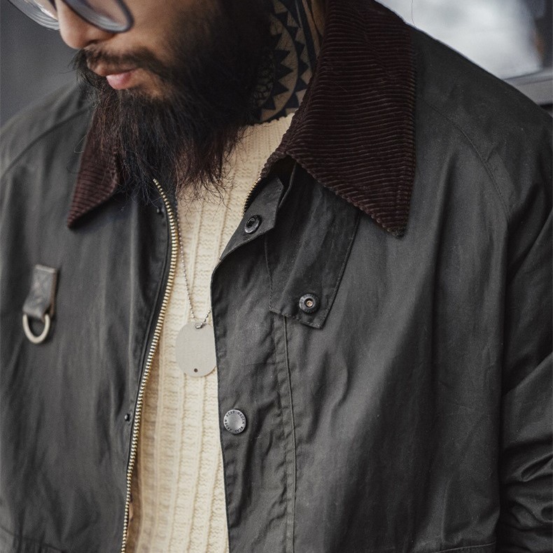 vintage Spey oil wax fishing jacket_img_3