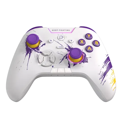 (Stock Out) DAREU H105 Tri-Mode Wireless Gamepad 360° Joystick Controller (White Purple)_img_0