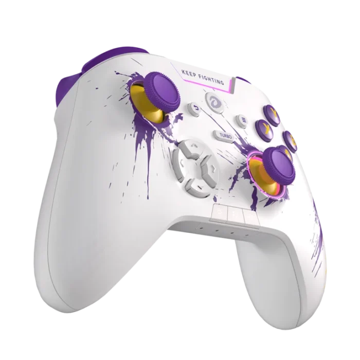 (Stock Out) DAREU H105 Tri-Mode Wireless Gamepad 360° Joystick Controller (White Purple)_img_2