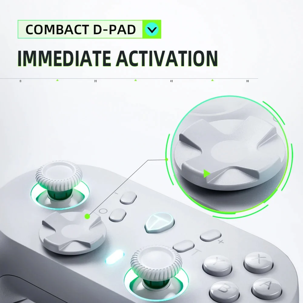 (Stock Out) ThundeRobot G45 Pro Tri Mode Hall Trigger Gaming Controller For PC/Switch/IOS/Android | White_img_2