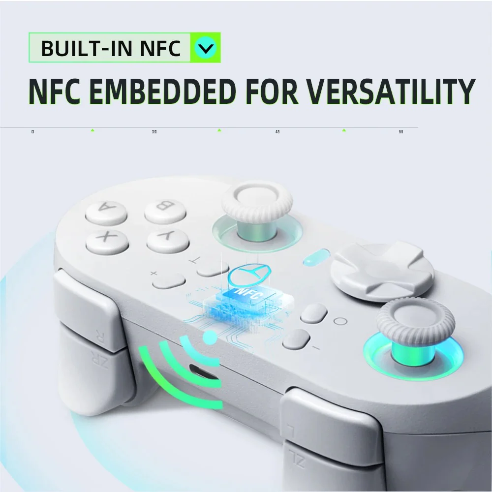 (Stock Out) ThundeRobot G45 Pro Tri Mode Hall Trigger Gaming Controller For PC/Switch/IOS/Android | White_img_3