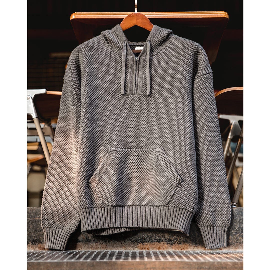 Half Zipper Pineapple Pattern Sweater_img_5