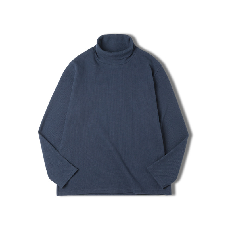 Casual Waffle High Collar Sweatshirt_img_6