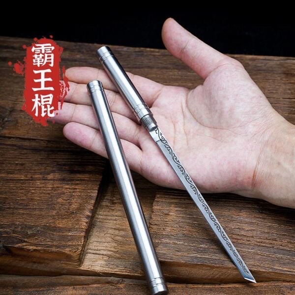 Overlord stick mini stainless steel household fruit peeling knife camping carry-on stick tea knife creative small straight knife_img_0