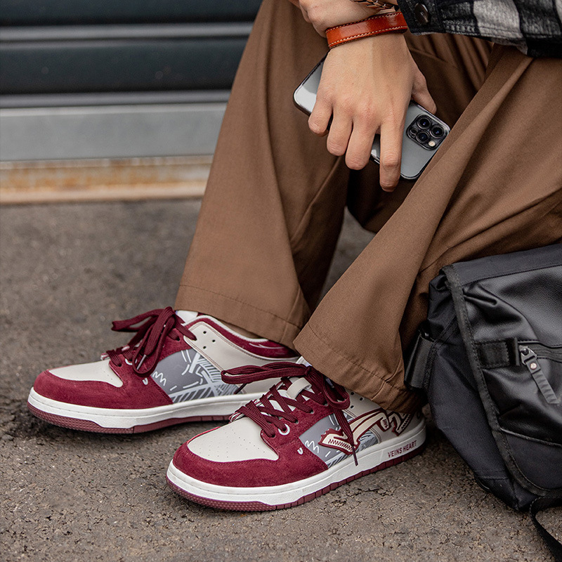 wine red graffiti sneakers._img_2