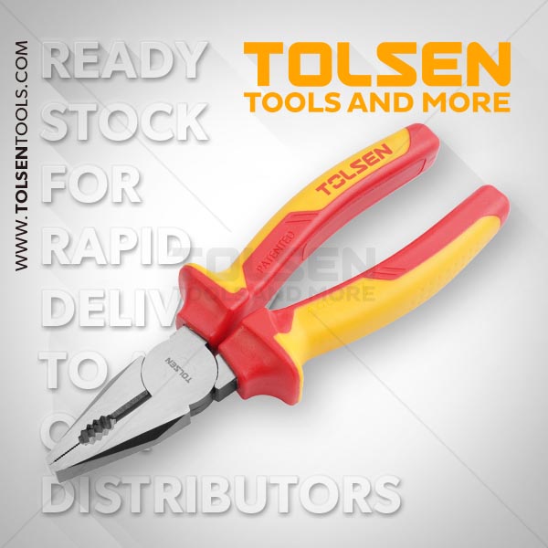 TOLSEN 8" Insulated Combination Pliers Cr-V  Premium Series Model: V16008_img_1