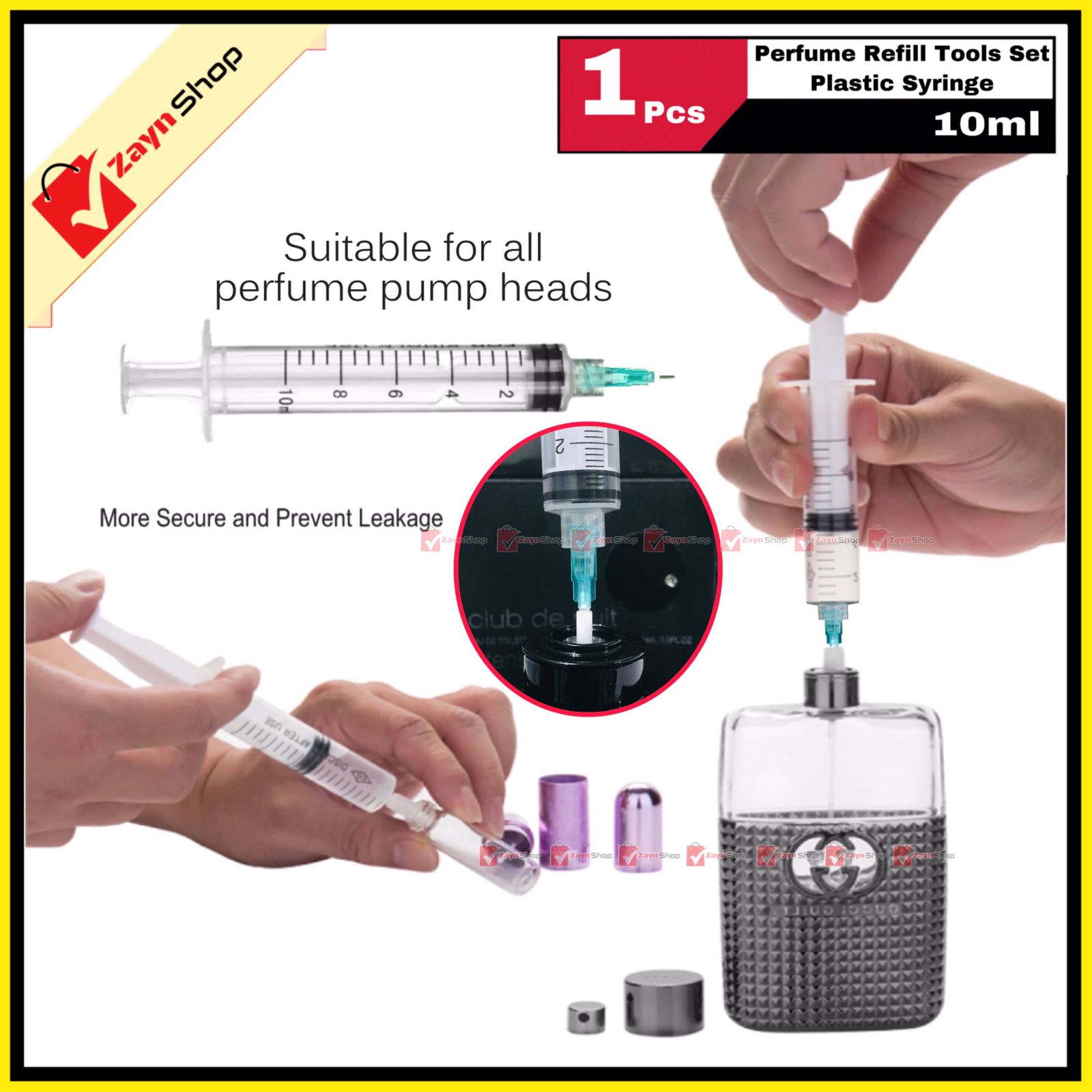 Perfume Refill kit Pump Syringe Tool 10ml 1pcs for Perfume extracting and Transfer to empty Refillable Bottles_img_0