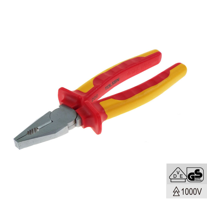 Tolsen 8" VDE 1000V Insulated Combination Pliers 200mm Model: V38118_img_5