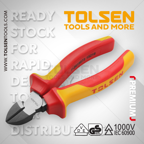 TOLSEN 6" VDE 1000V Insulated Diagonal Cutting Pliers Premium Series Model: V16036 | V38126_img_2