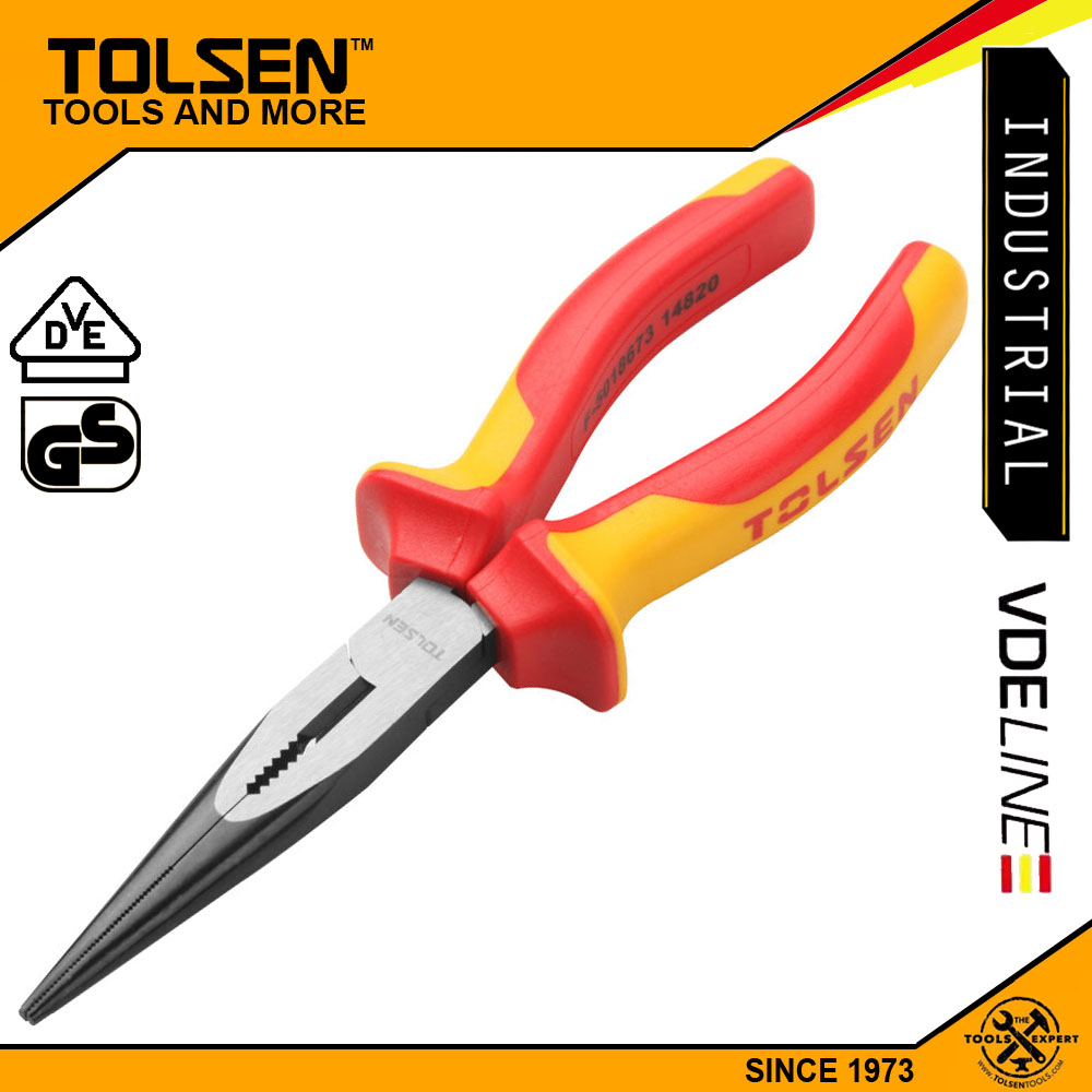 TOLSEN 6" Insulated Long Nose Plier ( 150mm ) CrV Premium Series Model: V38136 | V16096