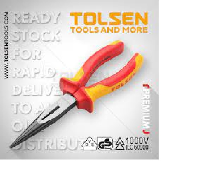 TOLSEN 8” VDE Insulated Long Nose Plier ( 200mm ) CrV Premium Series V38138 | V16098_img_3