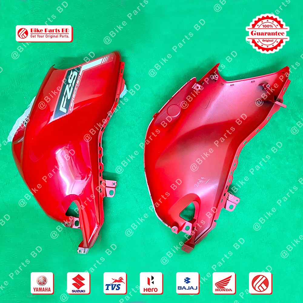 Tanky box (2D-Glossy Red) for Yamaha FZS V3 bike._img_1