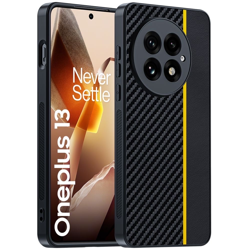 OnePlus ACE5/5pro / OnePlus13/13R carbon fiber Kevlar pattern anti-fall ultra-thin leather cover_img_4