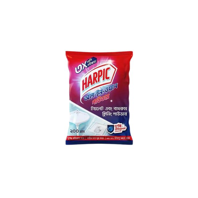 Harpic All-In-One Toilet & Bathroom Cleaning Powder 200gm(হারপিক অল-ইন-ওয়ান টয়লেট এবং বাথরুম ক্লিনিং পাউডার)_img_0