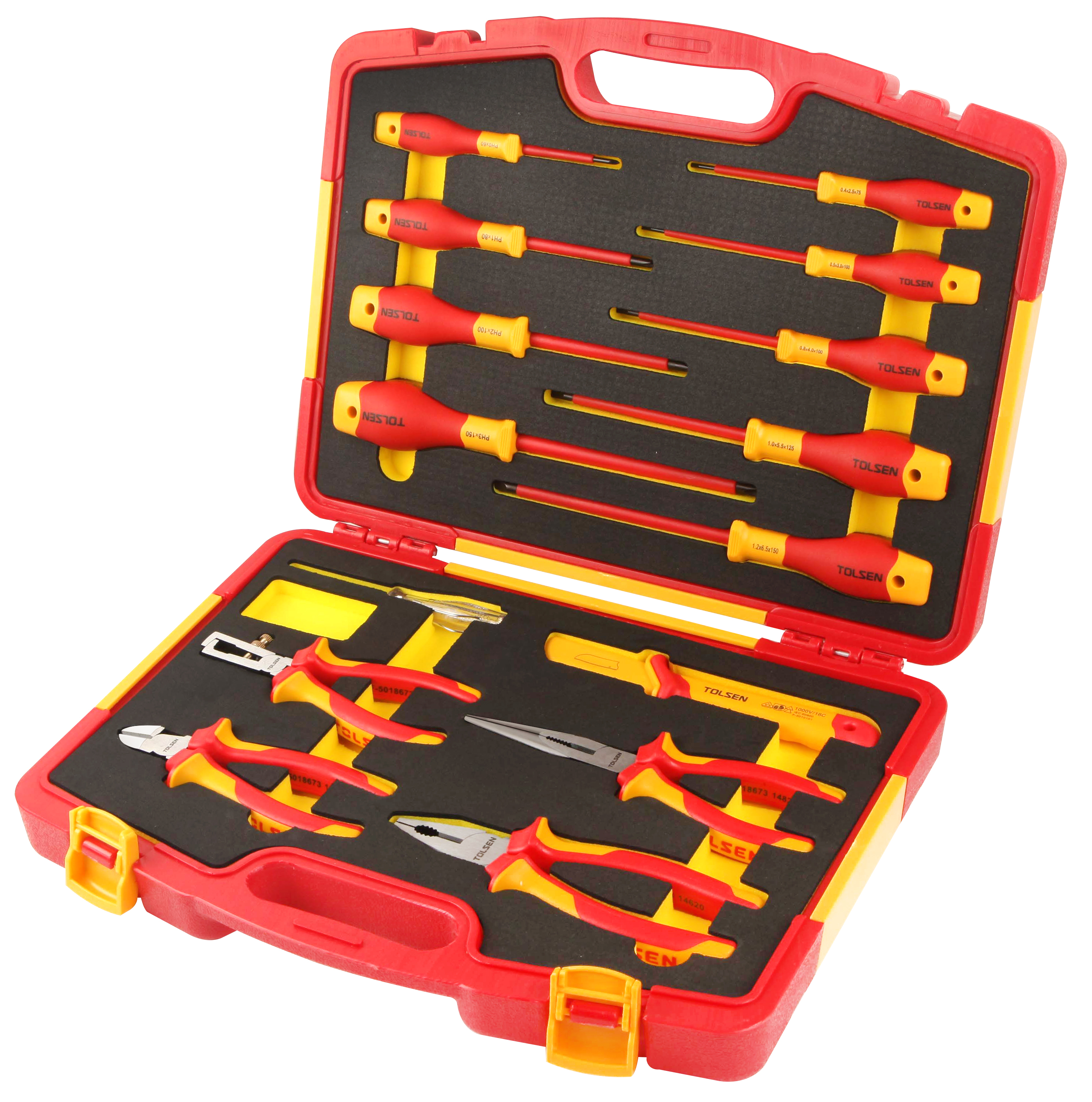 Tolsen VDE 1000V 15 pcs Insulated Hand Tools Set Model: V82115_img_2