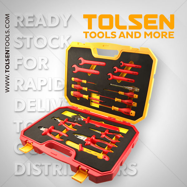 Tolsen VDE 1000V 18 Pcs Insulated Hand Tools Set Model: V83718_img_2
