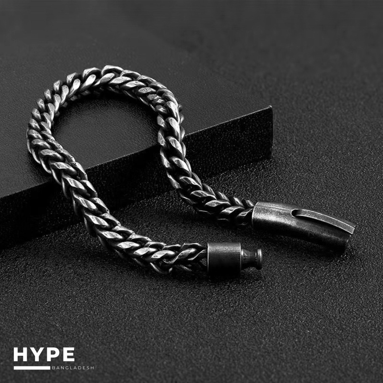 Stainless steel magnetic lock bracelet for men_img_0