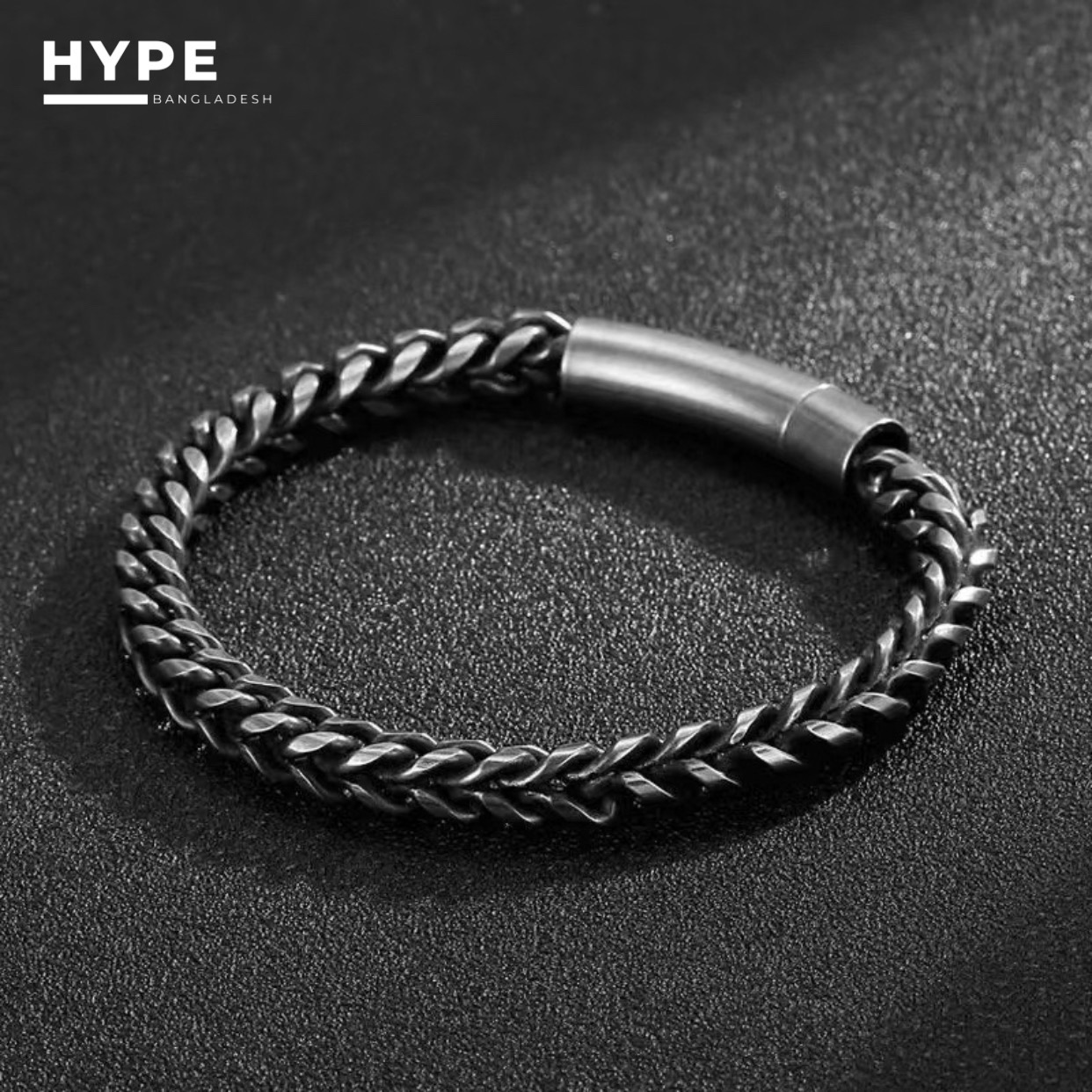 Stainless steel magnetic lock bracelet for men_img_1