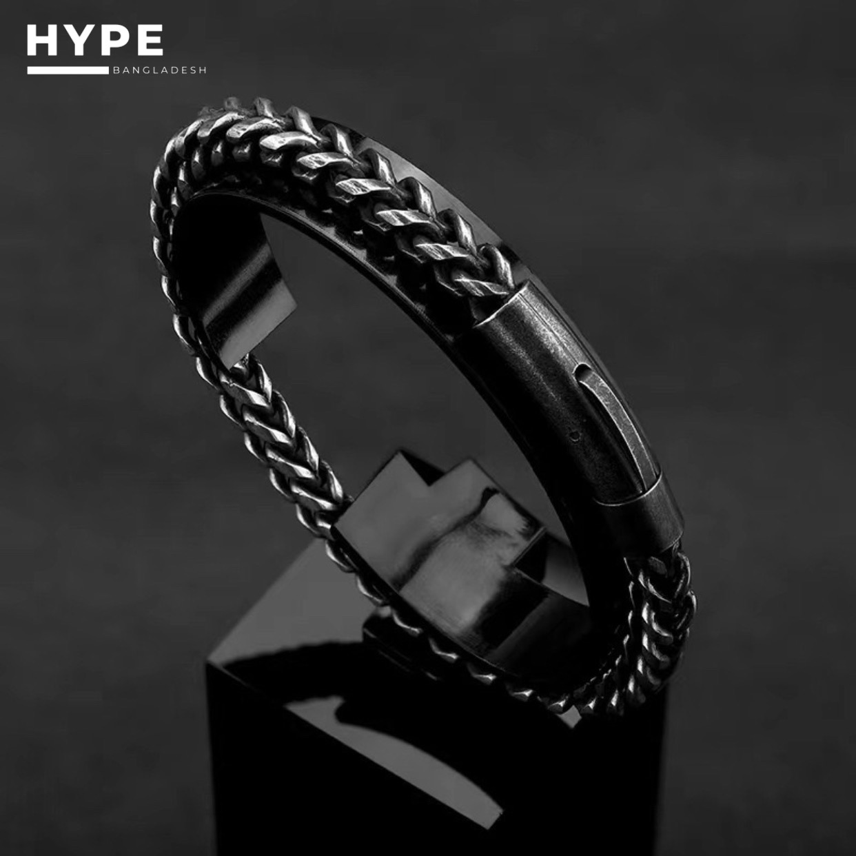 Stainless steel magnetic lock bracelet for men_img_2