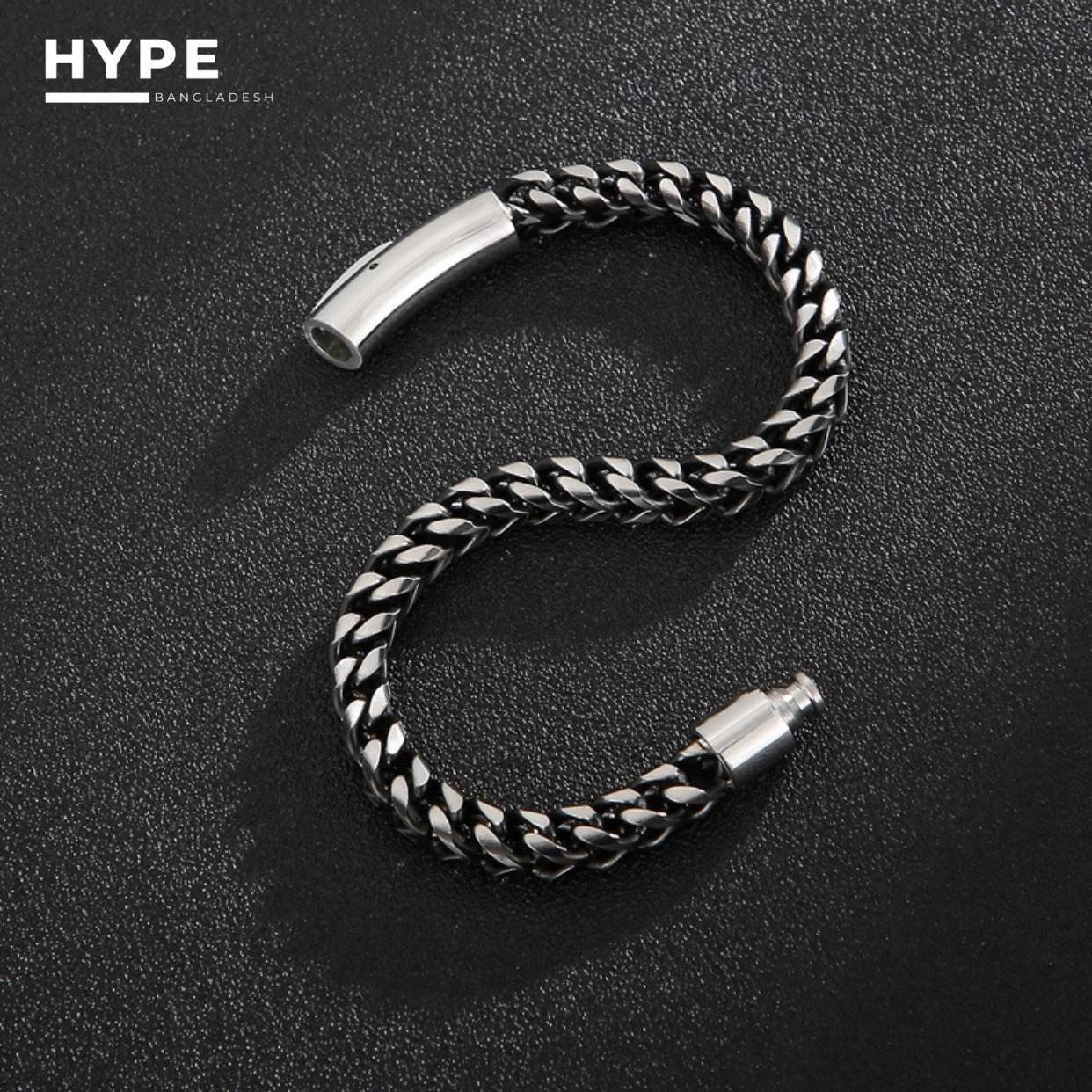 Stainless steel magnetic lock bracelet for men_img_3