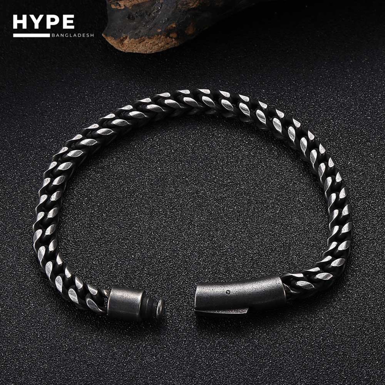Stainless steel magnetic lock bracelet for men_img_4