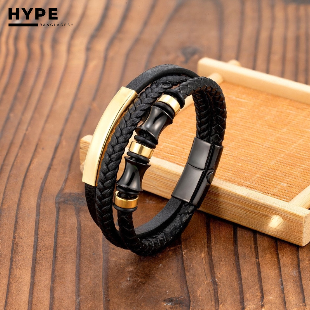 Leather Bracelet for men with magnetic closure_img_0