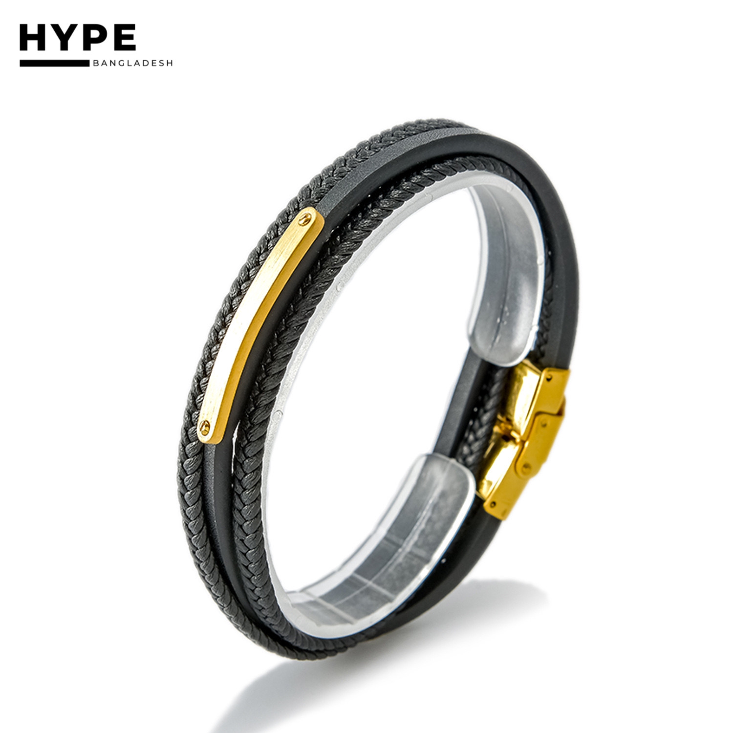 Leather bracelet with metal magnetic buckle_img_3