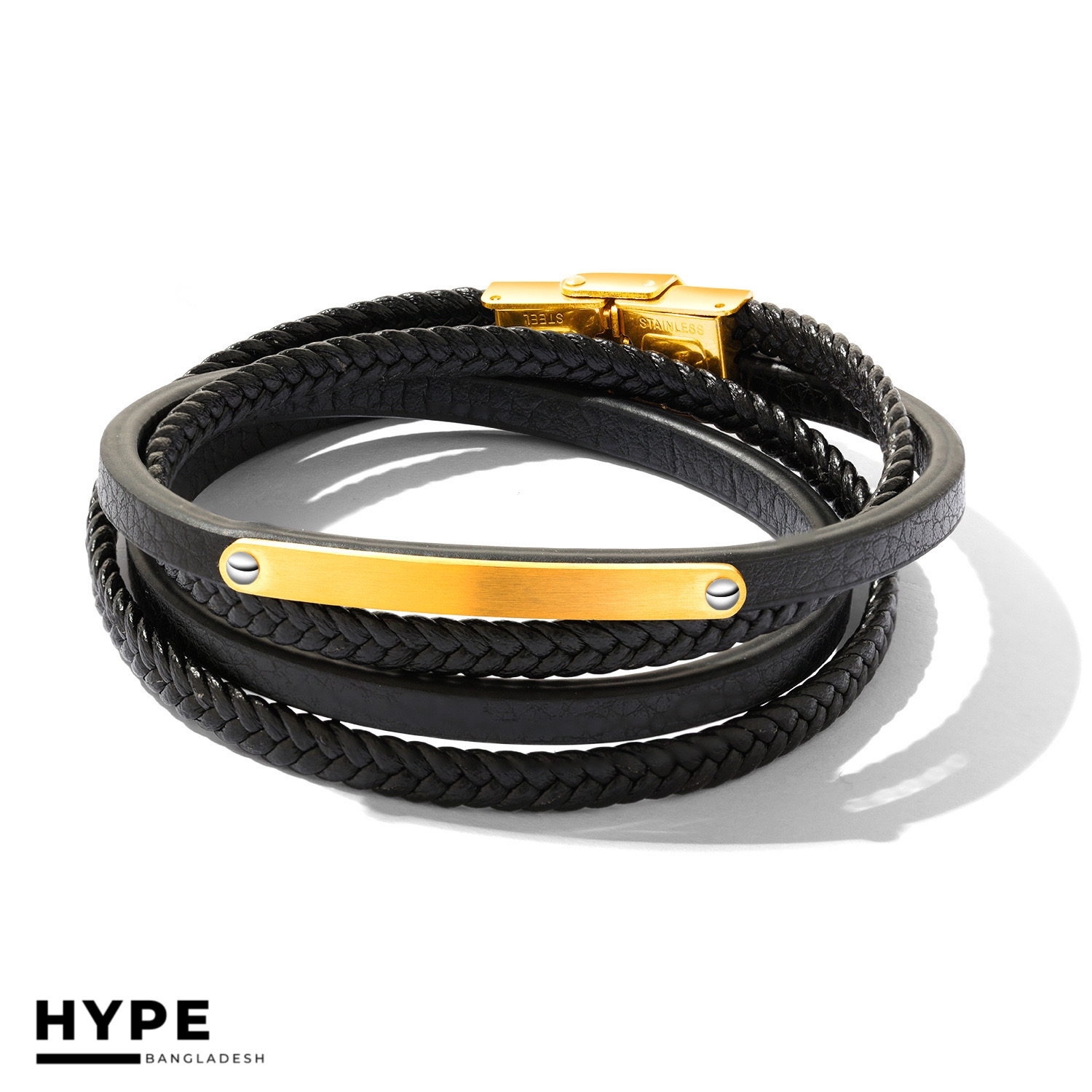 Leather bracelet with metal magnetic buckle_img_4