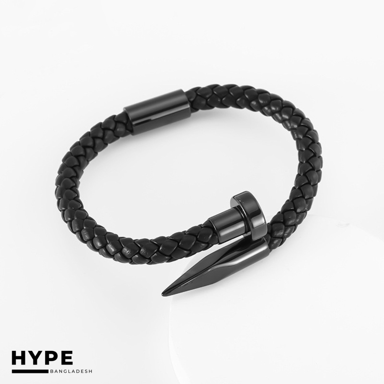 Leather Nail bracelet for men_img_0