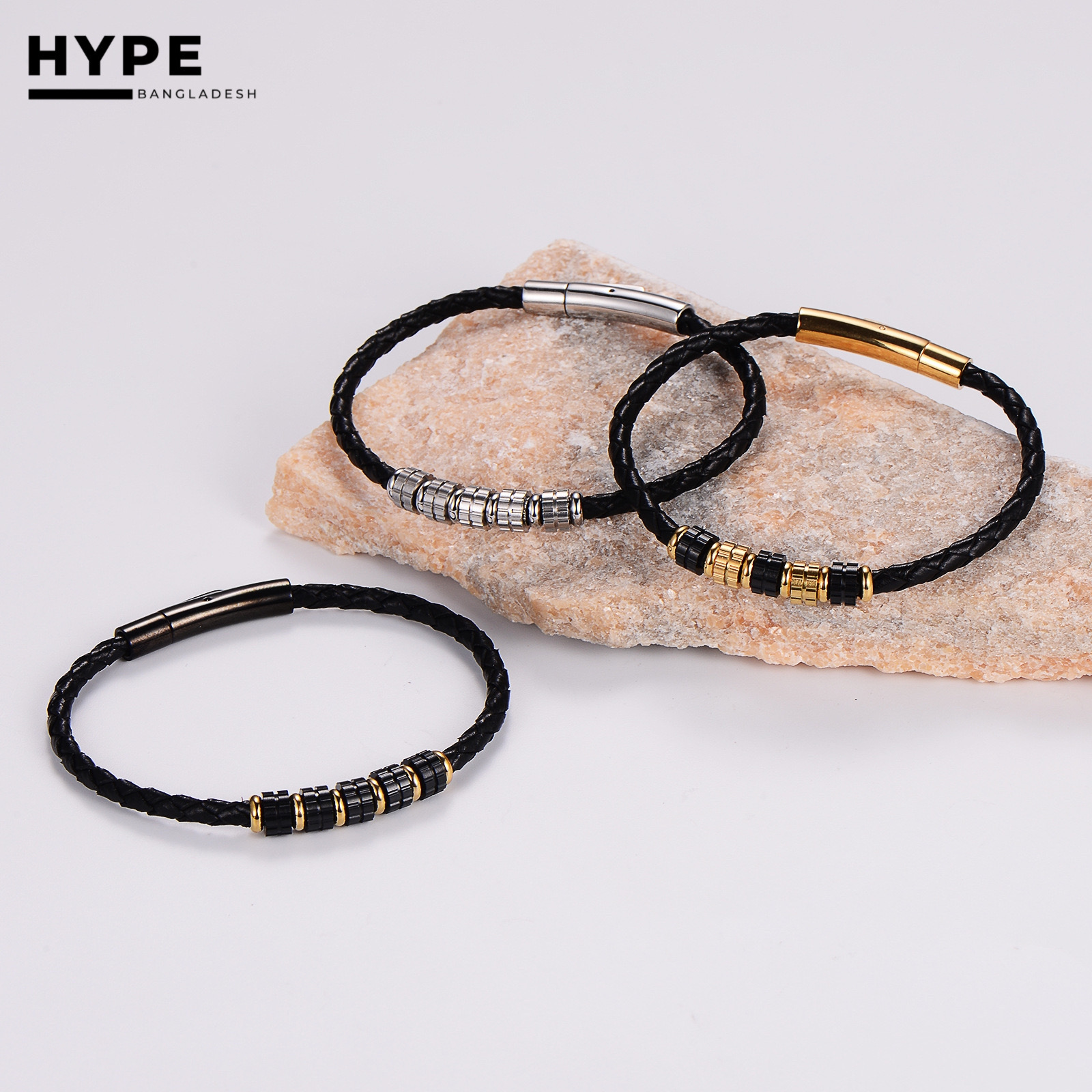 Thin leather bracelet for men_img_2