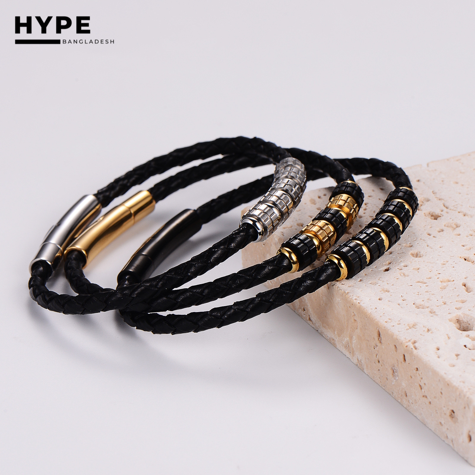 Thin leather bracelet for men_img_3