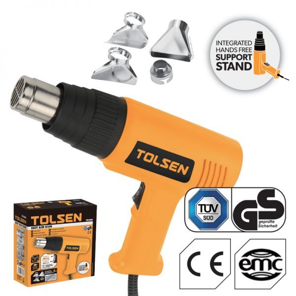 TOLSEN Hot Air Gun 2000W Heat Gun Dryer with 4 Free Nozzle Model: 79100_img_2