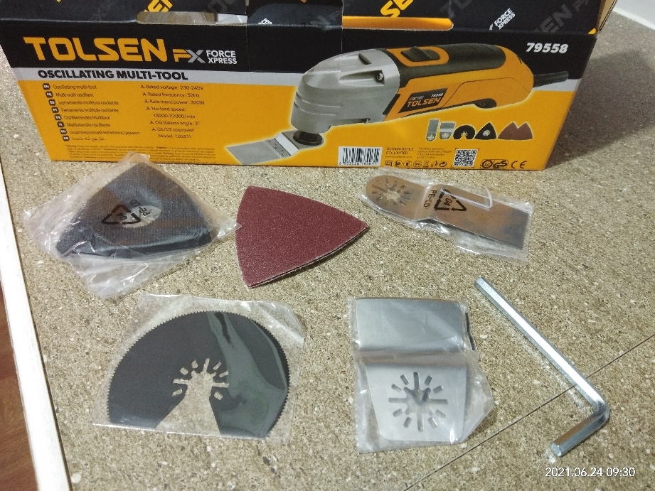 TOLSEN 79558, Oscillating Multi-Tool set 300w, with accessories; Model 79558_img_3