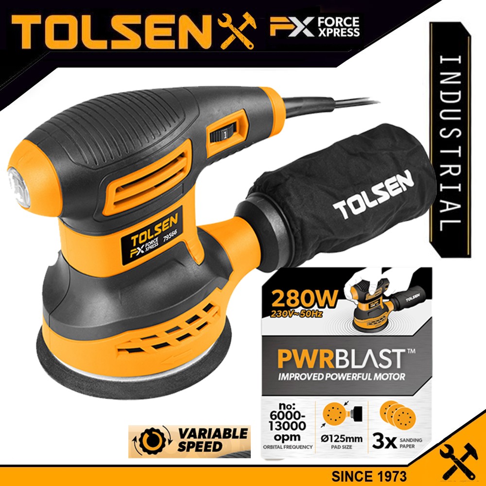 TOLSEN 79566, 280w Random Orbital Sander 125mm Model 79566_img_1