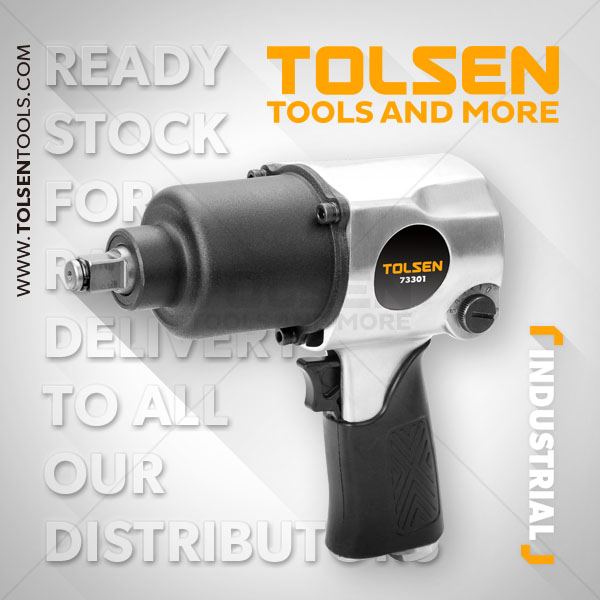 TOLSEN 73301 1/2" Air Impact Wrench (650Nm Torque) Air Compressor Model: 73301_img_1