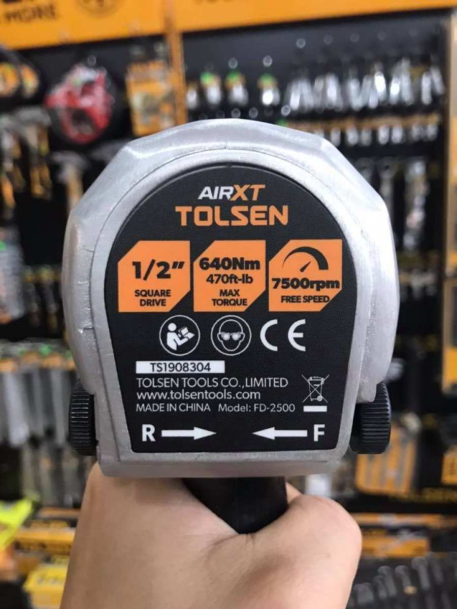 TOLSEN 73301 1/2" Air Impact Wrench (650Nm Torque) Air Compressor Model: 73301_img_2